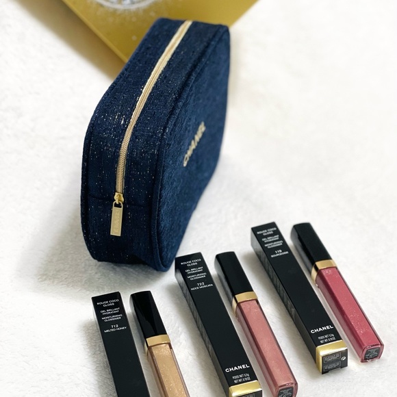 CHANEL LUXURY GIFT SET / POUCH & LIPGLOSS - Picture 4 of 14